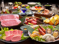 [June–August Dinner] Charcoal-Grilled Awa Beef & Seafood