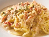 ズワイガニとカニミソのクリームパスタ