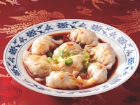 【TAKEOUT】特製海老入り水餃子　辛味ニンニクソース（紅油水餃子）