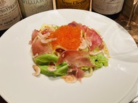 桜エビと生ハムのペペロンチーノ