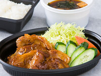 Pork loin ginger grilled rice with miso soup