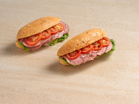 Beef Pastrami Pandesal Sandwich (1pc)