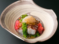 【テイクアウト】蛸と炙りホタテの土佐酢ジュレがけ