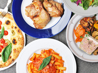 【DELIVERY】【ビストロパーティーセット】水牛モッツァレラのマルゲリータ+選べるパスタ+サラダ+前菜の盛合わせ+牛ビストロステーキ300g(5~6名様)