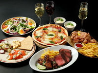[Official Lowest Price Guarantee] [June only] [Includes 90 minutes of all-you-can-drink] Popular roast beef course 7,500 yen → 4,000 yen (tax and service charges included) Homemade pizza, tender roast beef, and 6 other dishes [Includes draft beer and sparkling wine]