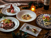 Christmas Dinner course at Indoor Dining Table