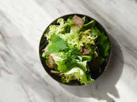 bills green salad, yuzukoshu dressing