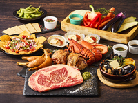 黒毛和牛＆ロブスターが堪能できるプレミアムBBQプラン　11品　9,300円(税込)　 2時間飲み放題付