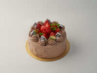 苺と生チョコのデコレーションケーキ（15㎝）