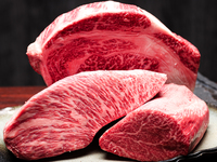 [USHIMITSU VIP] We offer five types of grilled dishes, each with a different condiment for each carefully selected cut of meat, bringing out the best in the ingredients!