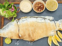 WOOD FIRED SALT-CRUSTED WHOLE RED SNAPPER 