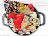 Lots of seafood, lobster bouillabaisse