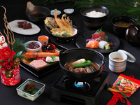 年末年始 国産牛の長時間煮込みと天婦羅の祝彩御膳