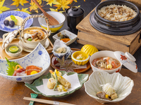 レストランパーティープランB　和食特別会席（おまかせ7品の会席料理）+フリードリンク4種