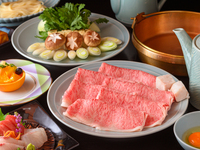 [Carefully Selected Japanese Black Beef Matsu Kaiseki Course] Japanese Black Beef Sirloin - Sukiyaki or Shabu-shabu or Steak 13,200 yen → 11,000 yen ☆ Private rooms available