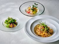 Pasta lunch with a choice of main dishes