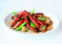 【アラカルト】100.蟹肉の豆鼓炒め　中盆