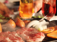 【テラス限定プラン】☆★☆国産牛と絶品シーフード、豪快スペアリブの究極BBQコース　5800円☆★☆