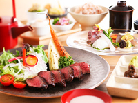 【土日祝限定ランチ】さんぽう御膳　季節の海鮮と但馬牛ステーキ