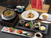[Hana Course] A luxurious premium dinner featuring dishes such as "Sea urchin, salmon roe, and abalone," "6-second grilled lean black wagyu beef," and "Genuine snow crab rice pot"