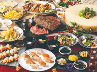 [New year holiday season] All-you-can-eat freshly baked pizza and beef loin steak for adults