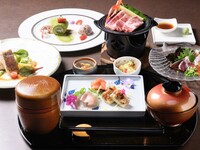 【和洋折衷コース　シェフ】黒毛和牛の陶板焼き　贅沢和洋折衷グルメコース