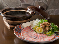 [使用鴨川料理地板座位]黃金鯛魚涮鍋套餐，共5道菜