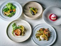 【Spring】ディナーコース薪グリルをふんだんに使ったお魚＆お肉料理のメインなど全5品
