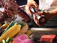 Course with 2 drinks included: Ise lobster & abalone, Latvian starlet caviar, and 120g Chateaubriand steak of BMS No.12 A5 branded Japanese Black Wagyu beef.