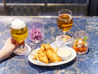 【満喫！ALL DAYセット】「代官山COMBO」おつまみ＋フィッシュ＆チップス＋店内醸造のクラフトビール含む全種フリーフロー 90分 4,800円