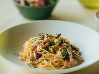 カルボナーラ　ランチサラダ・スープ付き