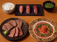 【ランチ】雲丹ユッケと牛肉寿司御膳