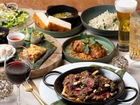 飲み会、歓送迎会おすすめ｜『US産牛ハラミの鉄板グリル×ビール含む全60種超の飲み放題(金土祝前日 2H)』など8品5皿