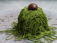 [Takeout] Freshly squeezed Mont Blanc with chestnut and rich matcha