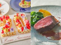 【ナンバーケーキで豪華にお祝いランチ】国産牛や魚料理などWメイン！特別な日に映えるナンバーケーキ付ランチ 全5品