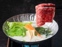 【窓際確約☆季節御膳】しあわせ絆牛 豆乳鍋御膳 +珈琲