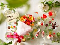 【誕生日や母の日、推し活にもおすすめ！！】アニバーサリーブーケプレートコース＆乾杯スパークリングワイン付き　