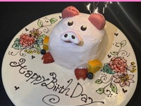 【特製ケーキで盛大にお祝い】乾杯スパークリング付　記念日や誕生日などに♪全11品　『お料理のみ』4,500円