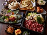 【90分飲放付】国産牛のすき焼きコース【絢】10品7000→6000円(税込)