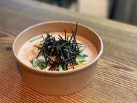 豊栄産小松菜と明太子のクリームソースパスタ