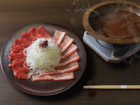 Itoshima pork shabu-shabu and Wagyu beef shabu-shabu half and half course