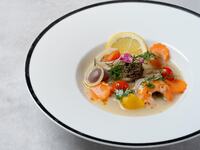 Sauteed Red Sea Bream, Nage style, Truffle aromatic