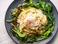 Yanbaru egg carbonara + half buffet