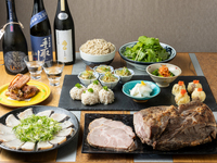 【飲み放題90分付】季節を味わうおばんざいとローストポークプラン