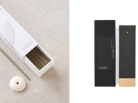 White Tea Incense Stick White Plate Set