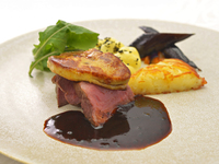 【ランチ】乾杯ドリンク付★ランチコース（牛フィレ肉とフォアグラのメイン）