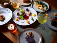 OMAKASE 7品 ＋ DRINK 5杯◆ コースに合わせたドリンクセットを堪能＜デザートはメッセージプレートにも変更可＞
