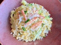 蟹とレタスの炒飯