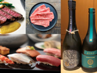 [Includes matcha tea in the tea room] Kuroge Wagyu beef steak, Kuroge Wagyu beef sukiyaki, sushi OMAKASE + 5 kinds of sake gold pairing course