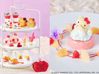 平日【ステッカー＋ハローキティのピーチメルバ付】ハローキティ プリンセスアフタヌーンティー★オリジナルステッカー付